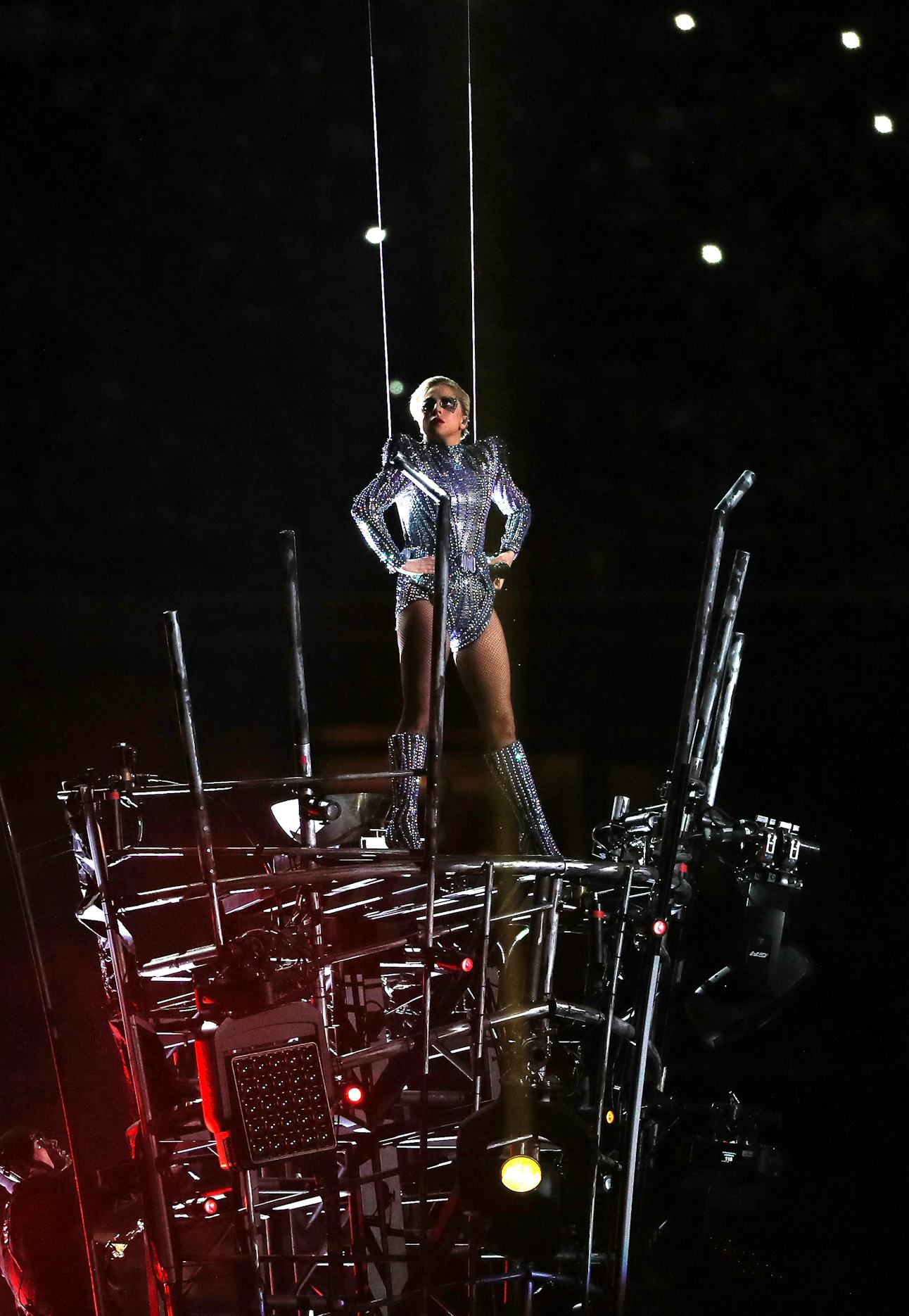 Lady Gaga ignites the 2017 Super Bowl halftime show in Versace-designed ...