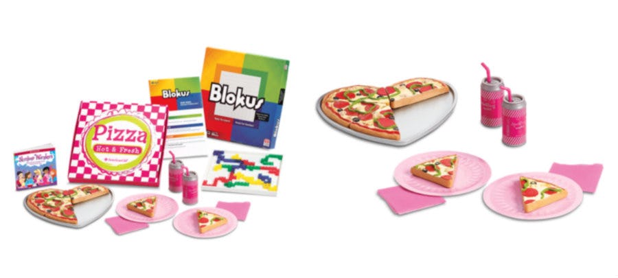 american girl pizza party set