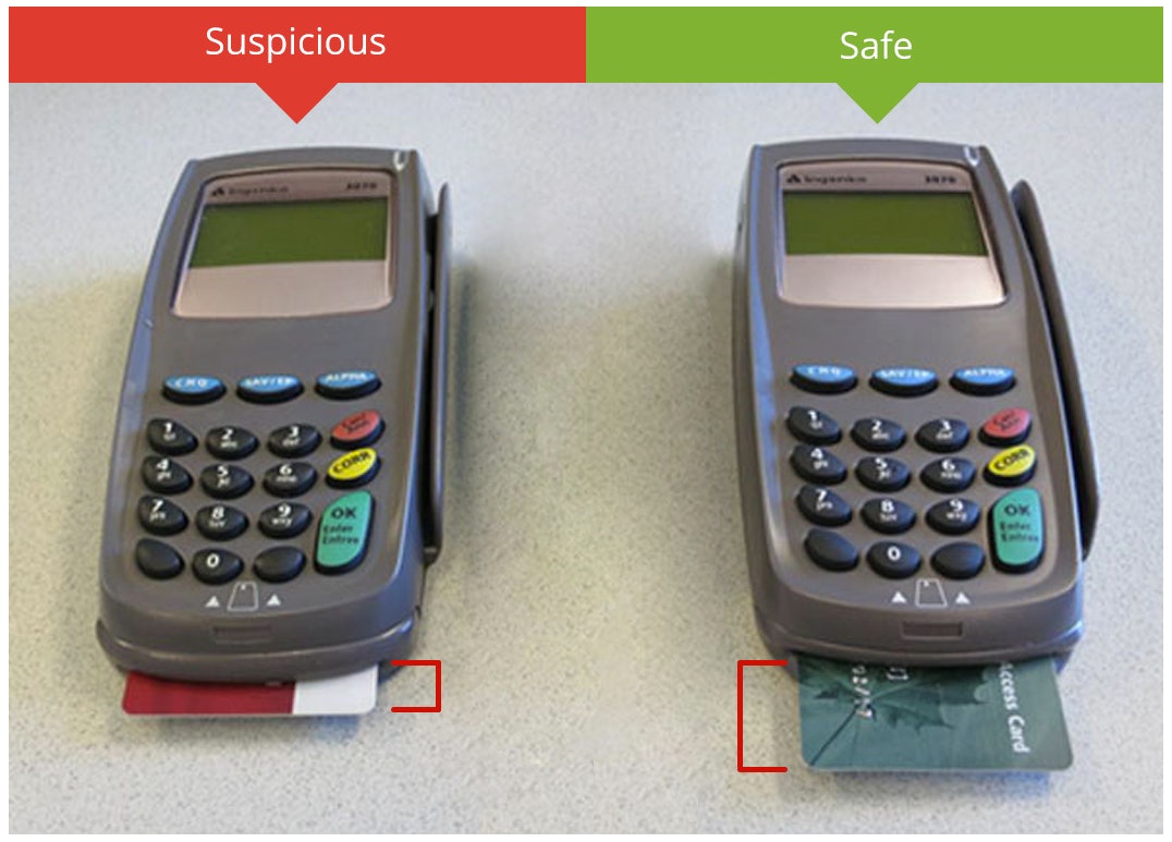 here's what a credit or atm card skimmer looks like — and