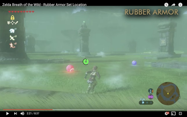 Zelda Breath Of The Wild Rubber Armor How To Get The Shock Resistant Gear