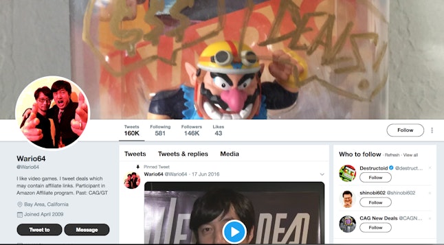 Wario 64 Twitter