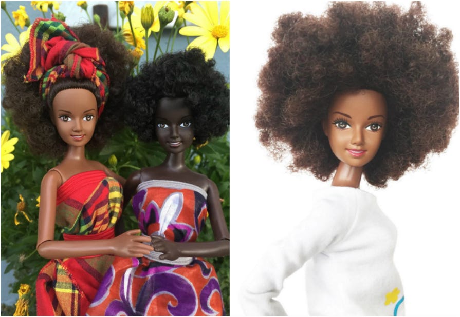 black dolls with natural hair