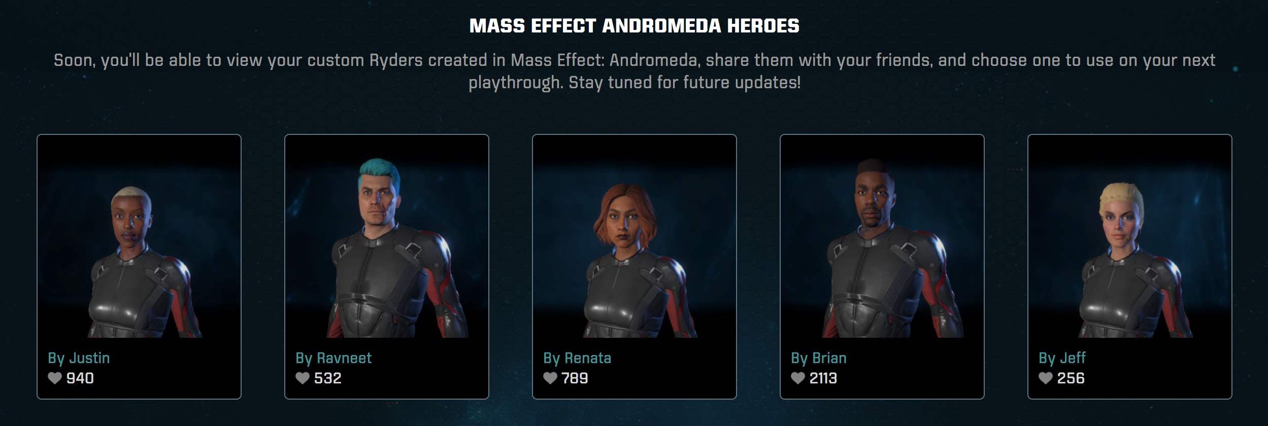 mass effect andromeda website import