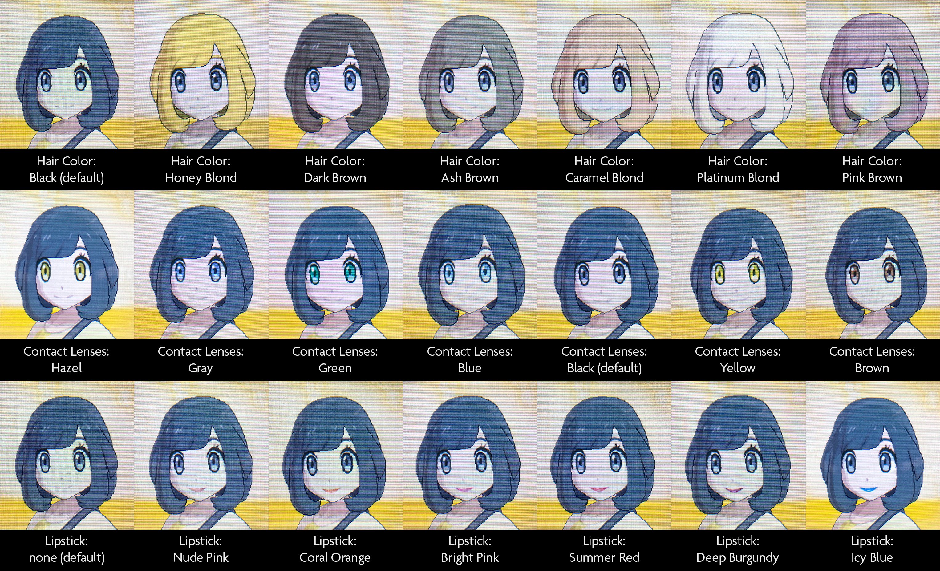 Female Hairstyle Chart