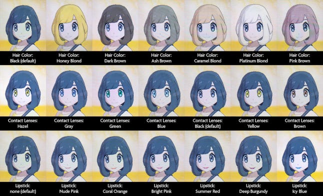 Pokemon Sun And Moon Hairstyles Haircuts And Hair Colors How To Customize Characters Pokemon Sun And Moon Hairstyles Haircuts And Hair Colors How To Customize Characters