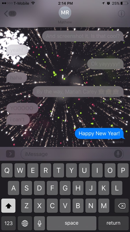 Text Someone Happy New Year On Ios 10 And Something Amazing Happens