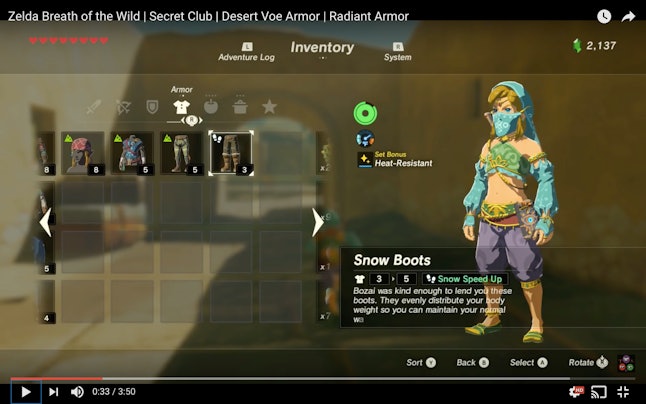Zelda Breath Of The Wild Heat Resistance Armor Location And Guide